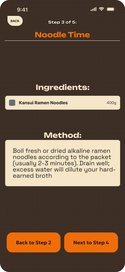 COOKA hi-fi: Cook Mode step 3