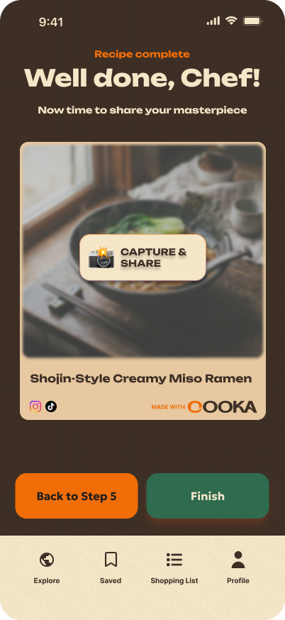 COOKA hi-fi: Cook Mode completion